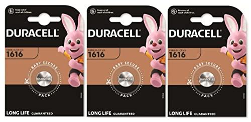 3X Duracell 1616 Lithium (3 Blister Da 1 Batteria) 3 Pile