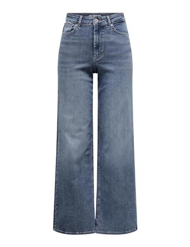 ONLY Onlmadison Blush HW Wide DNM Tai853 Noos, Special Blue Grey Denim, (L) W x 30L Donna