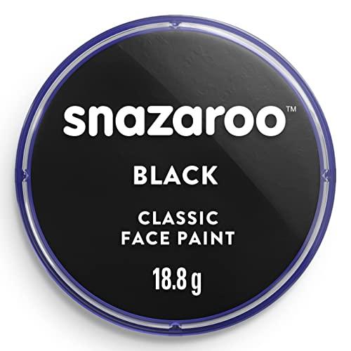Snazaroo - Pittura Per Viso e Corpo, Trucchi da Viso per Travestimenti, per Bambini e Adulti, 18ML, Colore Nero