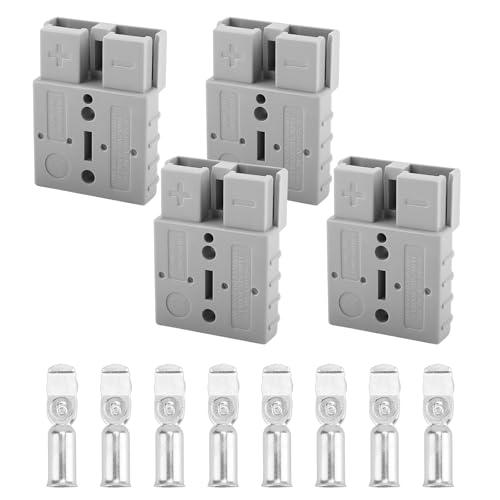 Anderson, 4 connettori a batteria da 50 A, 600 V, per cavo da 12 a 7 AWG, spina universale per auto, camper, moto, barca, impianti solari