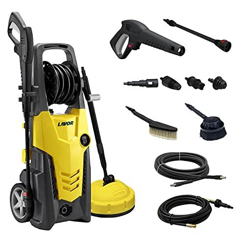 LAVOR Idropulitrice ad Acqua Fredda PLANET 170 EXTRA Pressione 170 bar max, Portata 510 l/h max con Lavapatio, Spazzola Fissa e Rotante e Sonda Spurgatubi