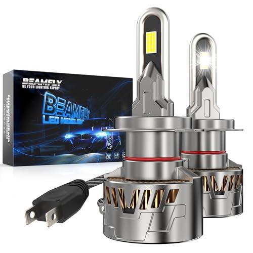 BEAMFLY LED H7 Lampadina, 38000lm 160W Sostituzione Kit Luci LED, Plug and Play Dimensione 1:1 Faro 6500k Bianco Abbagliante e Anabbagliante per Auto 12V