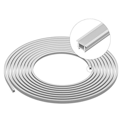 SEZO Profilo LED in Silicone T1212 3M Senza Macchie per Strisce LED Flessibili da 5-7mm IP67 Impermeabile 12 x 12mm Illuminazione a 120° (Senza Striscia LED)
