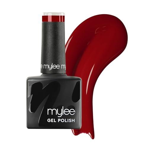 Mylee Smalto Gel Semipermanente 8ml [As Red As It Gets] - UV/LED Nail Art Manicure Pedicure, Lunga Durata, per Uso Professionale e Domestico [Red Range] - Vegan & Cruelty Free