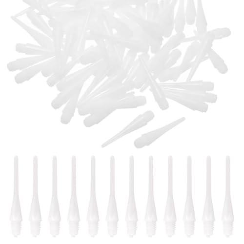 LQIOACU 60 Pezzi Bianco Freccette Punta Plastica, Freccette Professionali Punta Plastica, Punte Freccette Plastica, Punte Freccette Soft-Nero, 2BA