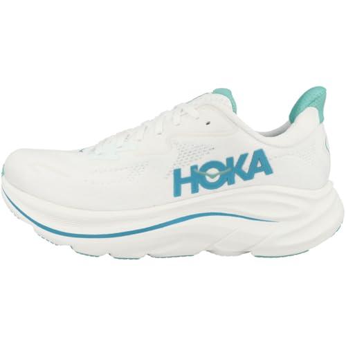 HOKA One One 1162030-WKY Clifton 10 White/Skyward Blue Men's Scarpe Taglia US 9.5