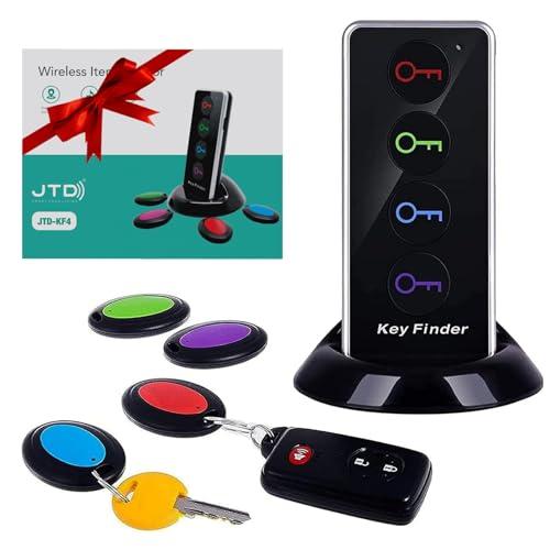 Localizzatore remoto Chiavi Trova Chiavi: JTD Wireless Key Finder Tracker RF Item Locator con torcia a LED e supporto base per i tasti del telefono cellulare degli animali domestici