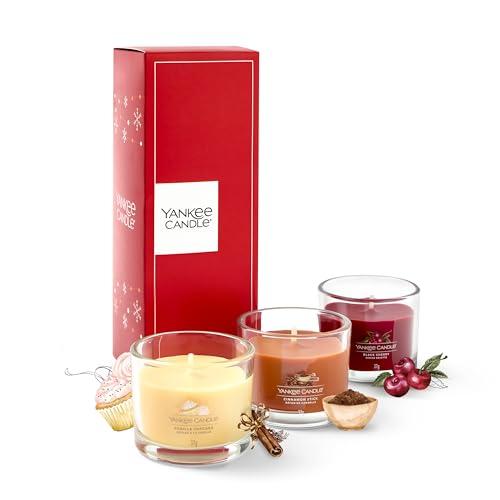 Yankee Candle Set regalo di candele profumate | 3 mini candele votive profumate | Miscela di cera di soia | Regali perfetti per le donne