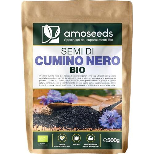 Semi di Cumino Nero Intero BIO 500G | Nigelle Sativa, Senza Additivi, Essiccati al Sole | Note Pepate, Piccanti | Qualità superiore