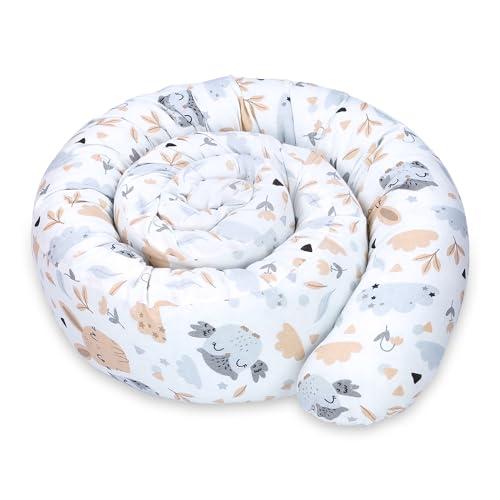 Totsy Baby Cuscino per dormire laterale Cuscino per il corpo 150 cm Cotone - cuscino per dormire lungo cuscino per collo cuscino per dormire sul lato Oeko-Tex Gufi