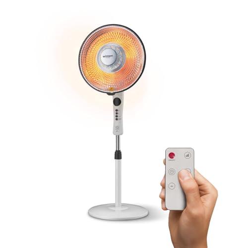 Avilia – Stufa Elettrica a Parabola con Elemento al Carbonio 550/1100W, Timer, Telecomando e Oscillazione per Riscaldamento Casa Rapido e a Basso Consumo Energetico