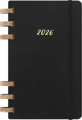 Moleskine Life Planner 2026, Agenda Settimanale e Mensile Spiral 12 Mesi, Copertina Morbida e Chiusura Elastica, Colore Nero, Formato Large 13x21 cm