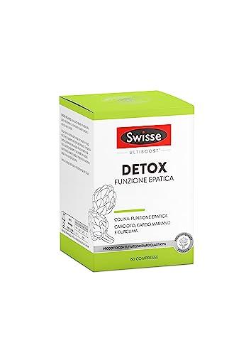 SWISSE Detox - Colina Integratore con Cardo Mariano, Curcuma ed Estratto di Carciofo, Integratori Alimentari per Supporto Funzione Epatica - 60 Compresse Rivestite, Facili da Deglutire, Made in Italy