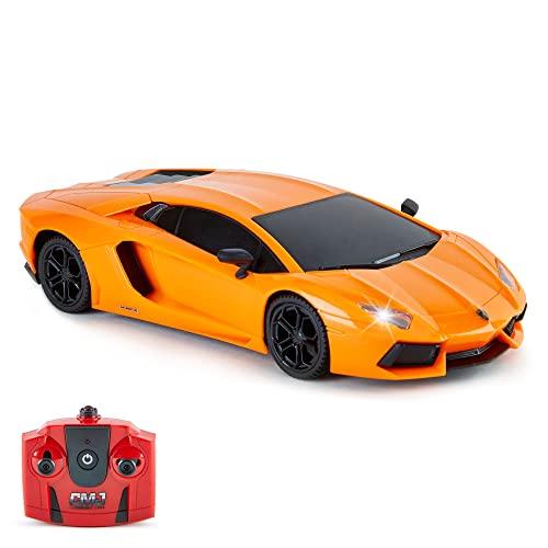 CMJ RC Cars Lamborghini Aventador LP700-4 Auto telecomandata con licenza ufficiale in scala 1:24 con luci di lavoro 2.4Ghz