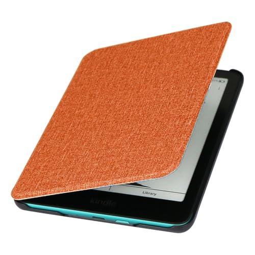 ZhaoCo Custodia per 7'' Kindle Paperwhite 12ª Generazione 2024, Kindle Colorsoft Signature e 7 Pollice Kindle Paperwhite Signature Edition E-Reader, Magnetica Cover Protettiva Sottile - Arancione