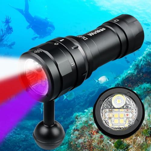 Wurkkos DL07 Torcia Subacquea,3000 Lumens Luce Subacquea da 100M, 90 Elevato CRI Torcia Impermeabile IPX8,Torcia Professionale Diver con e Carica USB-C 1 * 5000mAhpotenza