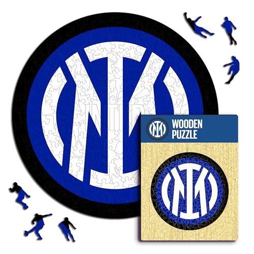 Inter Logo Prodotto ufficiale, Puzzle di Legno per Adulti e Bambini, Legno 100% Sostenibile, Logo, Taglia S