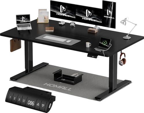 Homall 160x80 CM scrivania regolabile in altezza, scrivania da ufficio con quattro sezioni, scrivania per computer con funzione di memoria.