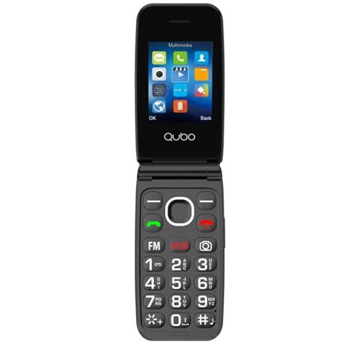 Qubo GSM Telefono Cellulare per Anziani,Flip Telefoni Cellulari Tasti Grandi,Volume alto,Funzione SOS,2.4
