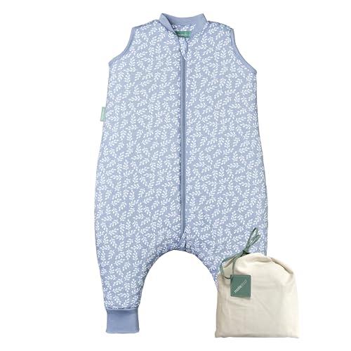 molis&co - Sacco Nanna con piedini - Sacco nanna invernale per Bambini - Sacchi Nanna 2.5 tog con piedini - 100% Cotone (Oeko-TEX 100) - Blue Garden (2 anni)