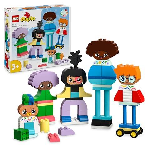 LEGO DUPLO Persone da Costruire con Grandi Emozioni, Gioco per Bambini e Bambine da 3 Anni in su con 71 mattoncini, 5 Personaggi e 10 Facce per un Divertimento Personalizzabile Mix e Match 10423
