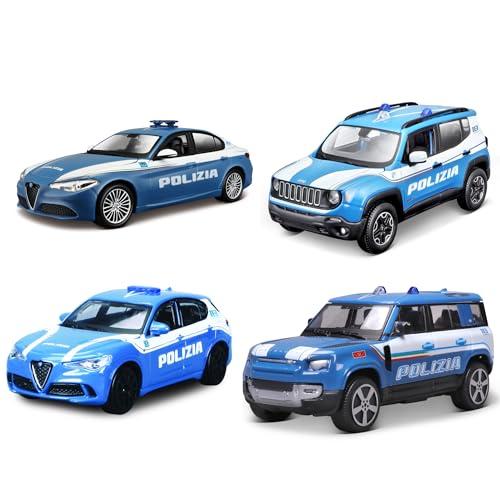 Bburago - Auto Polizia - Modellino Realistico Auto in Scala 1:43 (Scelta Casuale tra i Modelli Disponibili), Licenza Ufficiale Polizia, Età consigliata 3+ Anni