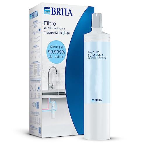 BRITA Filtro per mypure SLIM V-MF, 1 filtro (8000L) - filtro di ricambio per il sistema filtrante per acqua priva di batteri al 99,999% con gusto migliore