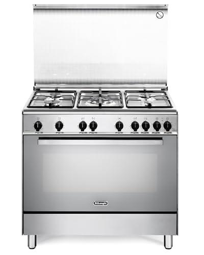 DGVX96SG - Cucina a gas con forno, 5 fuochi, inox, 90x60 cm