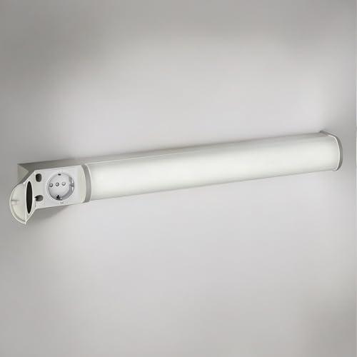 ledscom.de Lampada a specchio LED FERIG, lampada da bagno con presa, 49 cm, 10,2 W, 964lm, bianco