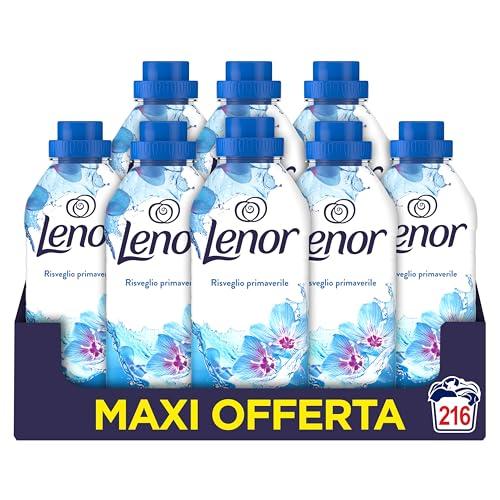 Lenor Ammorbidente Lavatrice Concentrato 216 Lavaggi (27x8), Risveglio Primaverile, Lenzuola Che Profumano Di Pulito Fino A 1 Settimana