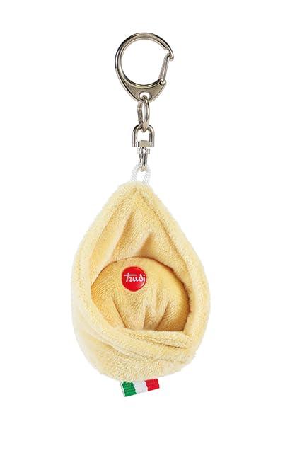 Trudi Peluche portachiavi, idea regalo, gadget turistico food Made in Italy | taglia XXS | Italian icons (Tortellino, 4,5x12x5 cm)