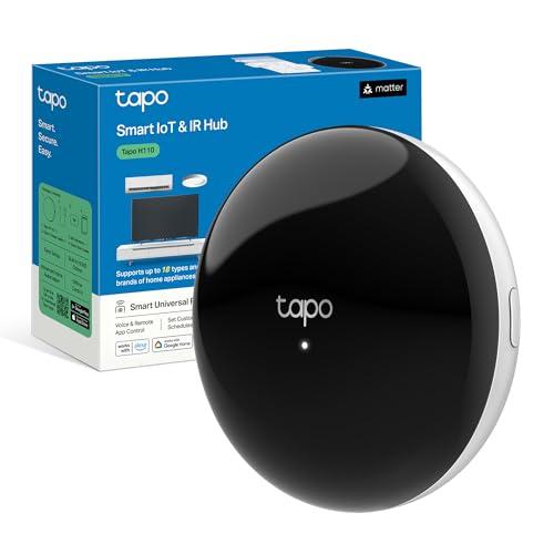 Tapo H110 Smart Hub IR & IoT - Supporta 18 Tipi di Dispositivi, oltre 8000 Marchi, Hub per Sensori Tapo, Controllo Vocale con Alexa/Siri, Compatibile con Matter, Timer, Programmazione, Telecomando
