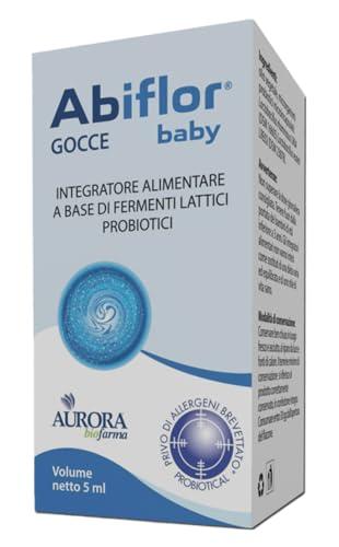 Aurora Biofarma - Abiflor Gocce Baby Integratore per Intestino dei Bambini 5ml - 974946408