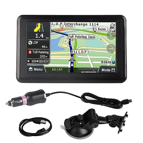 Navigatore GPS Touchscreen Navigazione GPS Prompt Vocale Automatico DDR256M 8G MP3 FM Mappa Europa 508 di Navigazione Doppio per Auto Camion RV, DEMERASU3H72K8QYD