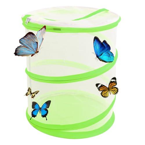 Gabbia per Insetti - Habitat Pieghevole per Farfalla Casetta 30 x 35 cm - Portatile Adatto per Creare un Ambiente Sicuro e Confortevole per Gli Insetti