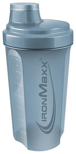 IronMaxx 700ml Protein Shaker Kyanite Blue con tappo a vite, setaccio e scala di misurazione, borraccia da palestra a tenuta stagna per proteine idrolizzate, senza BPA e plastificanti DEHP