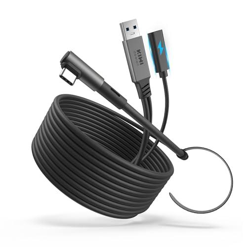 KIWI design Cavo Link con Caricamento 5M Compatibile con Meta Quest 3s Quest 3 Quest 2/Pro/Accessori Pico 4 e PC/SteamVR, Cavo USB 3.0 a USB-C con Super Velocità 5 Gbps, per Gioco Prolungato