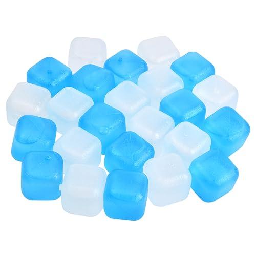 24Pcs Cubetti di Ghiaccio Cubetti di Ghiaccio Riutilizzabili Cubetti di Ghiaccio in Plastica Facile Congelato/Usare/Pulito 2.5 * 2.5 * 2.5cm (B)