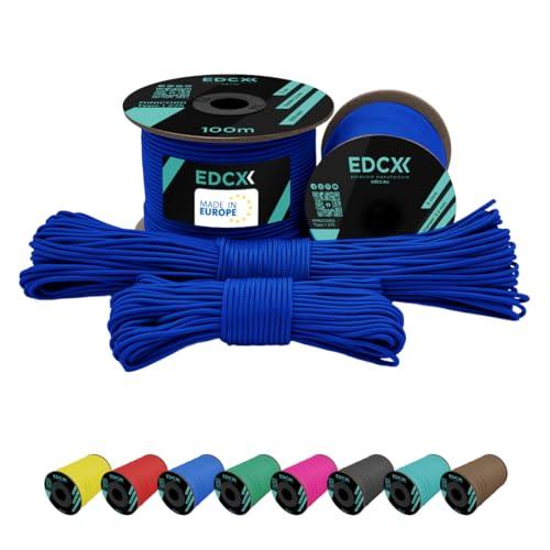 EdcX 2 mm Nylon Paracord 275 (15, 30, 50 And 100 m)– 100% Nylon Rope, 3-Strand Cord, Nylon Cord 2 mm in Many Colours (Blue, 15 m)