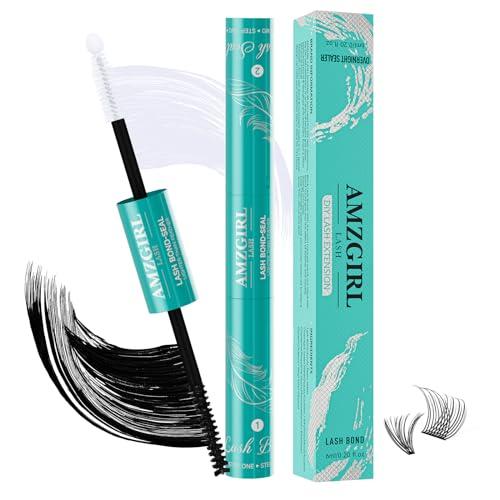 Lash Bond e Seal Ciglia Cluster Colla House of Lash Mascara Wall Glue 12ml Lunga Durata 72 Ore Nero + Eyelash Seal 2 in 1 Fai Da Te (Yumao)