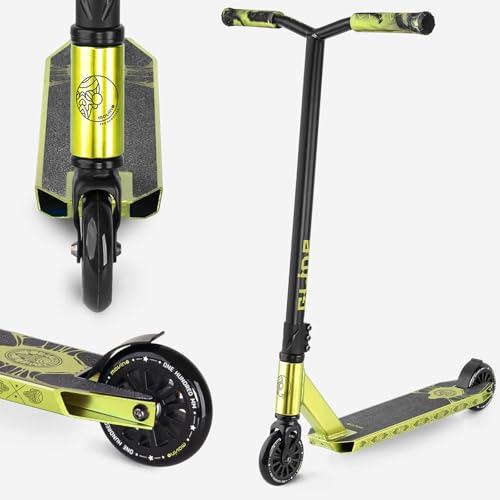 Movino Glide Stunt Scooter professionale per adulti e ragazzi con cuscinetti a sfera ABEC 9, con ruota da 100 mm, ponte in alluminio 6061, peso 3,3 kg, portata: 100 kg