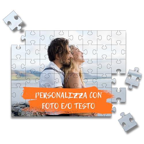 Puzzle Personalizzato con Foto e Testo, Regalo Personalizzato per Anniversario Fidanzamento e Compleanno, Disponibile in 120, 252 Pezzi o Magnetico - NON ASSEMBLATO
