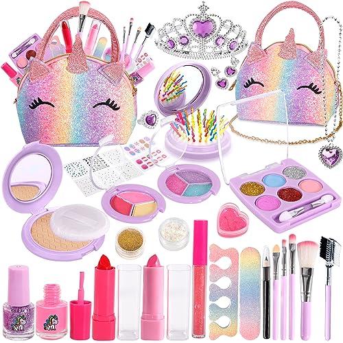 Trucchi Bambina Set, Unicorno Set trucco per bambini 36Pezzi, Sicuro e Lavabile Set Trucchi Bambina, Set da Trucco per Bambine Regali di Compleanno di Natale per Ragazze 4 5 6 7 8 9 10 Anni
