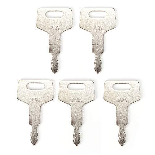 unbrand BAAQII 5PCS Replacement H806 Ignition Keys Flue Tank Keys for Takeuchi Gehl Hitachi Mustang New Holland Excavator Track Loader