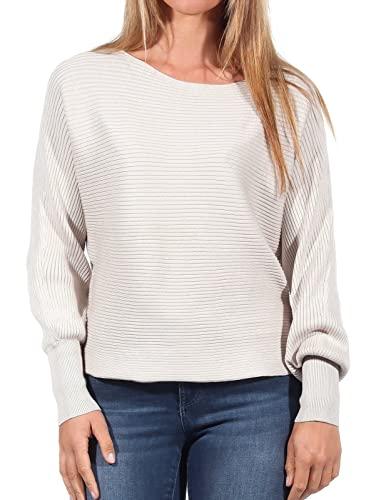 ONLY Onladaline Life L/S-Maglione Corto Noos, Grigio (Pumice Stone), S Donna