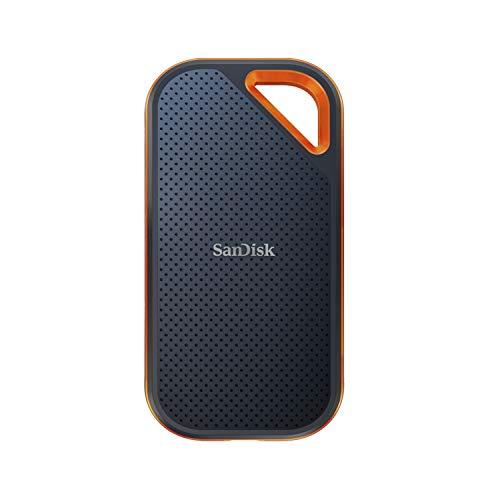 SanDisk 4TB Extreme PRO SSD portatile, Unità a stato solido NVMe esterna, fino a 2000 MB/s, USB-C, IP65 resistente all'acqua e alla polvere, backup automatici, crittografia hardware, Nero