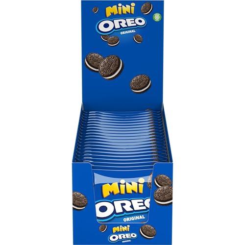 Oreo Original Mini, Piccoli Biscotti al Cacao Ripieni di Crema al Gusto Vaniglia, 20 monoporzioni da 40 g