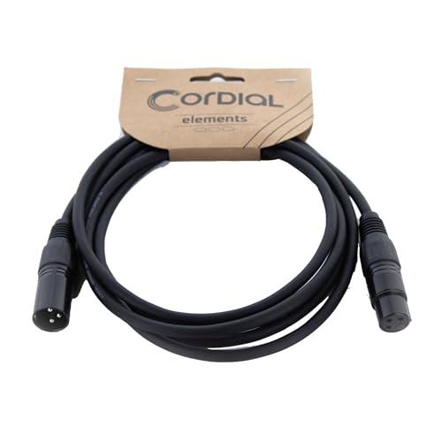 Cordial - ELEMENTS EM 5 FM, Cavo Microfonico Bilanciato, XLR Maschio/XLR Femmina 5 m, Nero