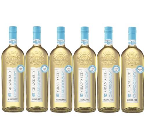 Grand Sud – Vino Bianco Analcolico, Chardonnay Fresco e Morbido (6 x 1 L)