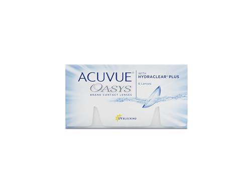 ACUVUE OASYS con tecnologia HYDRACLEAR PLUS - Lenti a contatto quindicinali - Protezione UV;-2.50 diottrie; BC 8.4; DIA 14.00; 6 lenti